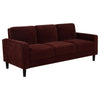 Rumi 3 Seater Sofa | Track Arms | Foam Fill Rust Red Upholstery 77"