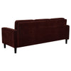Rumi 3 Seater Sofa | Track Arms | Foam Fill Rust Red Upholstery 77"