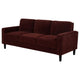 Rumi 3 Seater Sofa | Track Arms | Foam Fill Rust Red Upholstery 77"