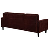 Rumi 3 Seater Sofa | Track Arms | Foam Fill Rust Red Upholstery 77"