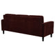 Rumi 3 Seater Sofa | Track Arms | Foam Fill Rust Red Upholstery 77"