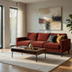 Rumi 3 Seater Sofa | Track Arms | Foam Fill Rust Red Upholstery 77"