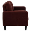 Rumi Loveseat | Track Arms w Piping | Foam Fill Rust Red Upholstery 54"