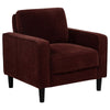Rumi Accent Club Chair | Track Arms | Foam Fill Rust Red Upholstery