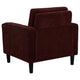 Rumi Accent Club Chair | Track Arms | Foam Fill Rust Red Upholstery