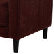 Rumi Accent Club Chair | Track Arms | Foam Fill Rust Red Upholstery