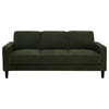 Rumi 3 Seater Sofa | Track Arms | Foam Fill Matcha Green Upholstery 77"