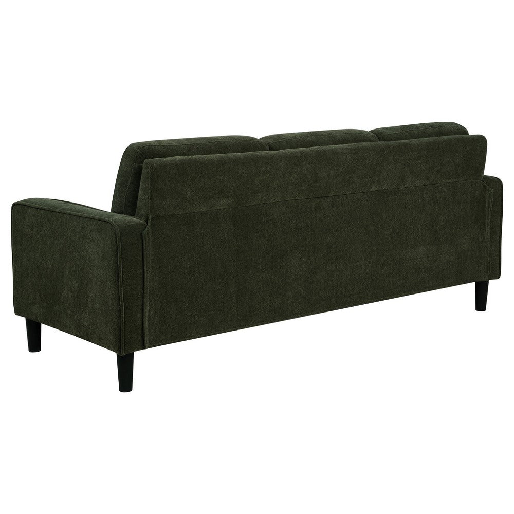 Rumi 3 Seater Sofa | Track Arms | Foam Fill Matcha Green Upholstery 77"