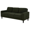 Rumi 3 Seater Sofa | Track Arms | Foam Fill Matcha Green Upholstery 77"