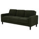 Rumi 3 Seater Sofa | Track Arms | Foam Fill Matcha Green Upholstery 77"