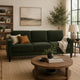 Rumi 3 Seater Sofa | Track Arms | Foam Fill Matcha Green Upholstery 77"
