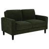 Rumi Loveseat | Track Arms w Piping | Foam Fill Matcha Green Upholstery 54"