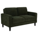 Rumi Loveseat | Track Arms w Piping | Foam Fill Matcha Green Upholstery 54"