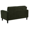 Rumi Loveseat | Track Arms w Piping | Foam Fill Matcha Green Upholstery 54"