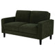 Rumi Loveseat | Track Arms w Piping | Foam Fill Matcha Green Upholstery 54"