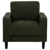 Rumi Accent Club Chair | Track Arms | Foam Fill Matcha Green Upholstery