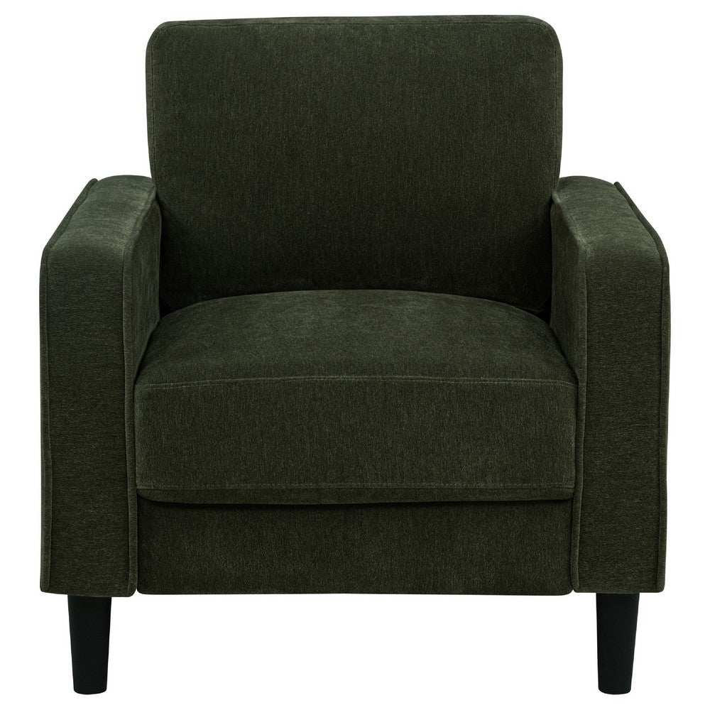 Rumi Accent Club Chair | Track Arms | Foam Fill Matcha Green Upholstery