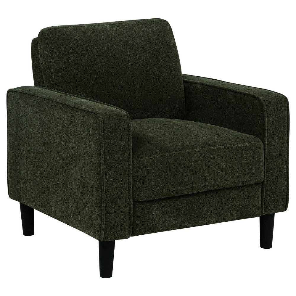 Rumi Accent Club Chair | Track Arms | Foam Fill Matcha Green Upholstery