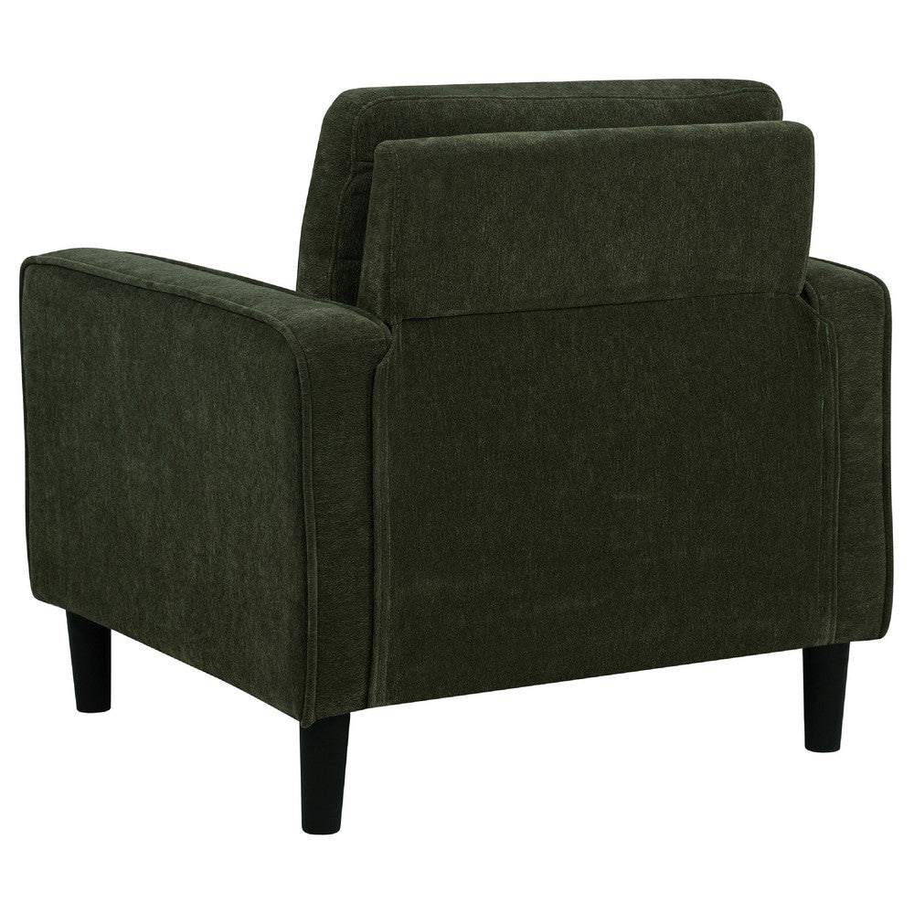 Rumi Accent Club Chair | Track Arms | Foam Fill Matcha Green Upholstery
