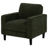 Rumi Accent Club Chair | Track Arms | Foam Fill Matcha Green Upholstery