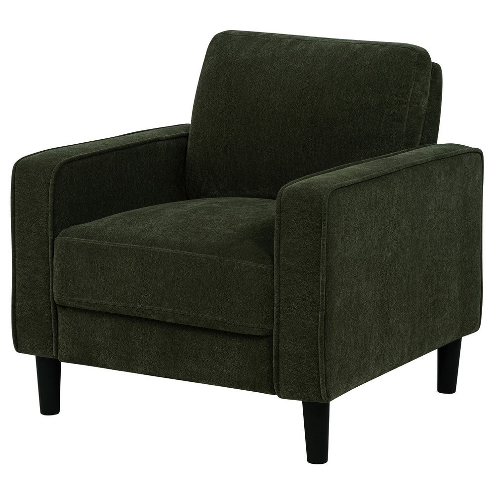 Rumi Accent Club Chair | Track Arms | Foam Fill Matcha Green Upholstery