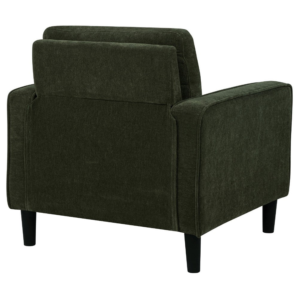 Rumi Accent Club Chair | Track Arms | Foam Fill Matcha Green Upholstery