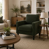 Rumi Accent Club Chair | Track Arms | Foam Fill Matcha Green Upholstery