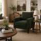 Rumi Accent Club Chair | Track Arms | Foam Fill Matcha Green Upholstery