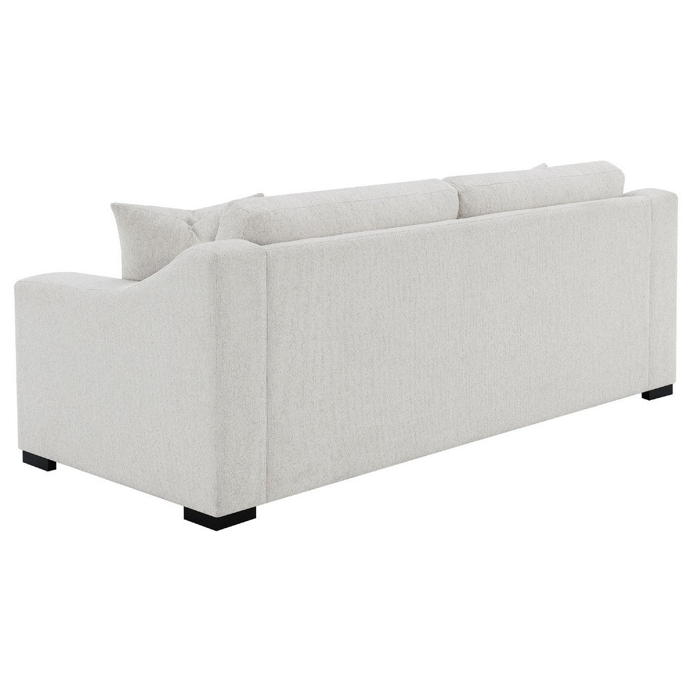 Shanice 2 Seater Sofa w 2 Pillows | Foam Fill S& Beige Upholstery 90"