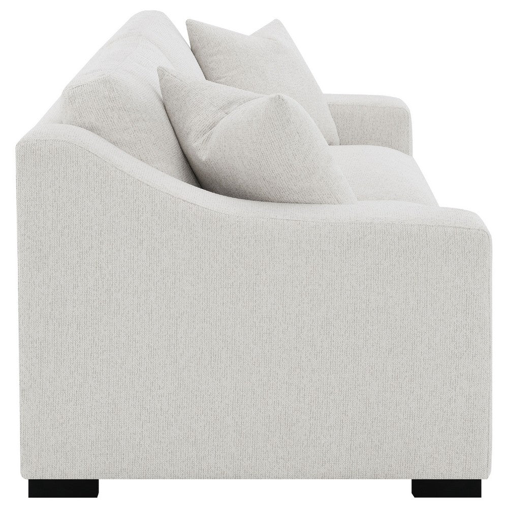 Shanice 2 Seater Sofa w 2 Pillows | Foam Fill S& Beige Upholstery 90"