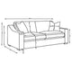 Shanice 2 Seater Sofa w 2 Pillows | Foam Fill S& Beige Upholstery 90"