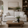 Shanice 2 Seater Sofa w 2 Pillows | Foam Fill S& Beige Upholstery 90"