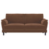 Elm 2 Seater Sofa | Flared Pillow Arms | Foam Fill Rust Brown Velvet 75"