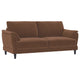 Elm 2 Seater Sofa | Flared Pillow Arms | Foam Fill Rust Brown Velvet 75"