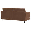 Elm 2 Seater Sofa | Flared Pillow Arms | Foam Fill Rust Brown Velvet 75"