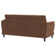 Elm 2 Seater Sofa | Flared Pillow Arms | Foam Fill Rust Brown Velvet 75"