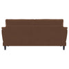 Elm 2 Seater Sofa | Flared Pillow Arms | Foam Fill Rust Brown Velvet 75"