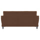 Elm 2 Seater Sofa | Flared Pillow Arms | Foam Fill Rust Brown Velvet 75"