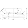 Elm 2 Seater Sofa | Flared Pillow Arms | Foam Fill Rust Brown Velvet 75"