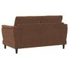 Elm Loveseat | Flared Pillow Arms | Foam Fill Rust Brown Velvet 62"