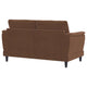 Elm Loveseat | Flared Pillow Arms | Foam Fill Rust Brown Velvet 62"
