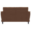 Elm Loveseat | Flared Pillow Arms | Foam Fill Rust Brown Velvet 62"
