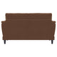 Elm Loveseat | Flared Pillow Arms | Foam Fill Rust Brown Velvet 62"