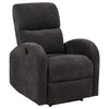 Nami Power Recliner Chair | Curved Arms | Foam Fill Charcoal Gray Upholstery