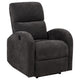 Nami Power Recliner Chair | Curved Arms | Foam Fill Charcoal Gray Upholstery