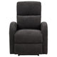 Nami Power Recliner Chair | Curved Arms | Foam Fill Charcoal Gray Upholstery