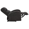 Nami Power Recliner Chair | Curved Arms | Foam Fill Charcoal Gray Upholstery