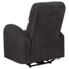 Nami Power Recliner Chair | Curved Arms | Foam Fill Charcoal Gray Upholstery