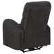 Nami Power Recliner Chair | Curved Arms | Foam Fill Charcoal Gray Upholstery