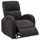 Nami Power Recliner Chair | Curved Arms | Foam Fill Charcoal Gray Upholstery